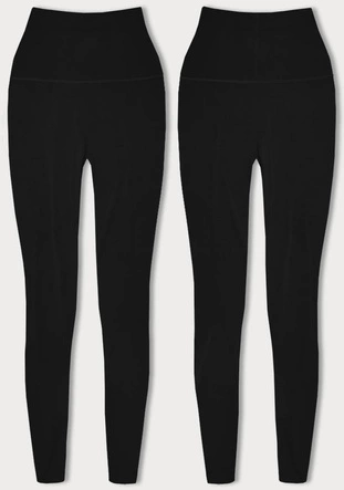 LEGGINSY LYCRA Z WYSOKIM STANEM CZARNE (YW88023-1)