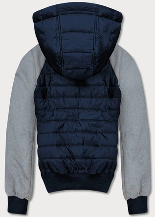 Sportowa kurtka męska granat-szary (8M903-215)