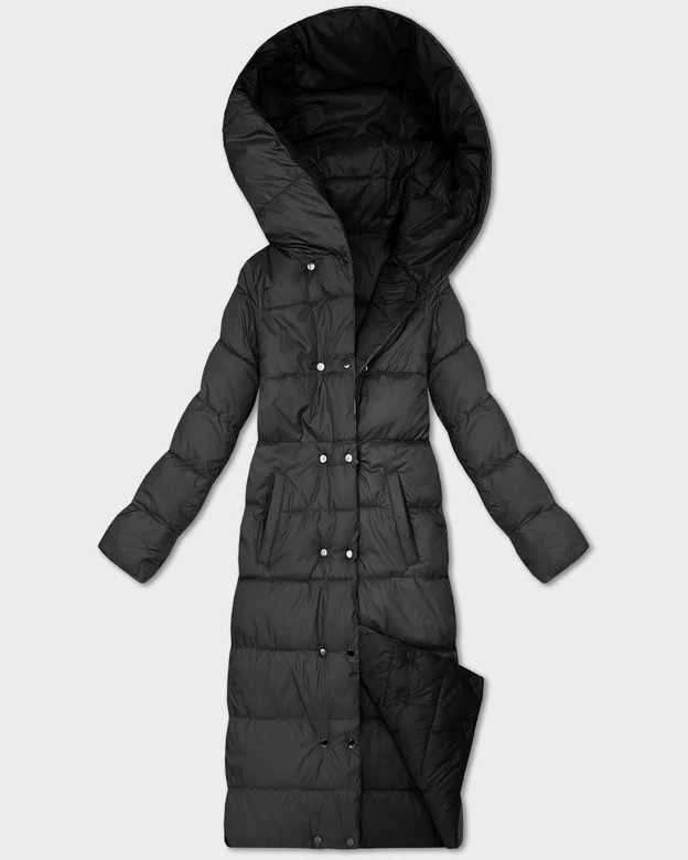 Dwustronna zimowa kurtka do kolan Minority czarny-grafit (P3-6017-1+27)