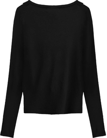 SWETEREK Z FALBANĄ CZARNY (1522)