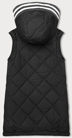 Kamizelka z ozdobnym kapturem czarna (16M9116-392)