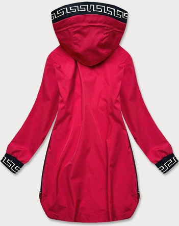 Prosta damska kurtka czerwona (b8017-4)