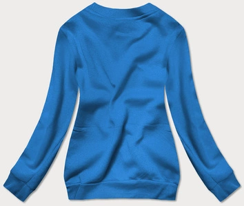 Bluza dresowa damska ze ściągaczami ciemna niebieska (w01-16)