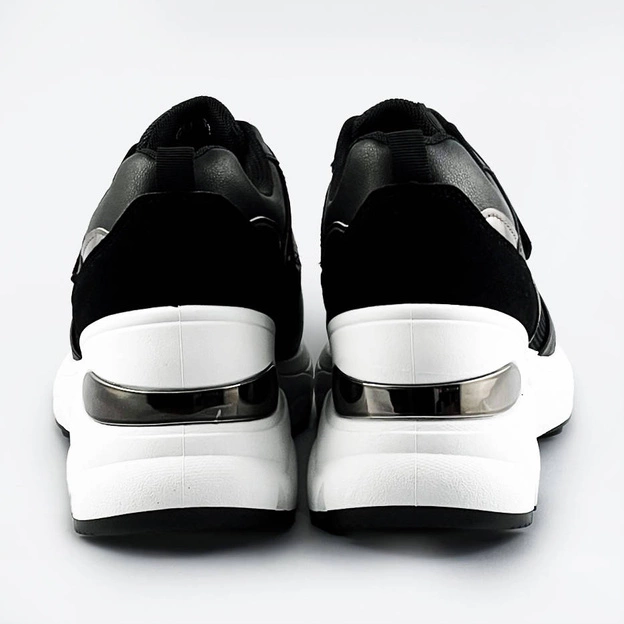 SPORTOWE BUTY DAMSKIE NA RZEPY CZARNE (CUD-63)