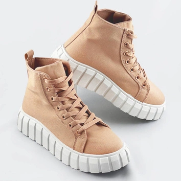 Sznurowane trzewiki beżowe (xa060)