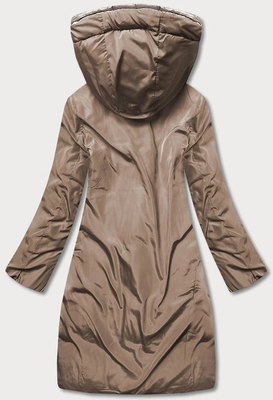 DŁUGA DWUSTRONNA KURTKA ZIMOWA BEŻOWY/CAMEL (L22-9852-63/301)