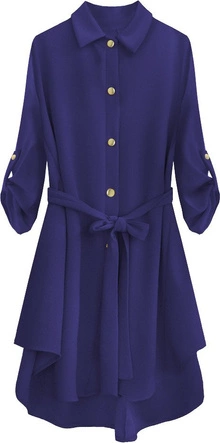 DŁUGA KOSZULA OVERSIZE CHABROWA (538ART)