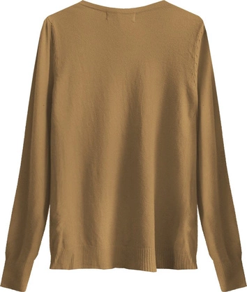 SWETEREK ZE ZDOBIENIAMI KARMELOWY (X1540X)