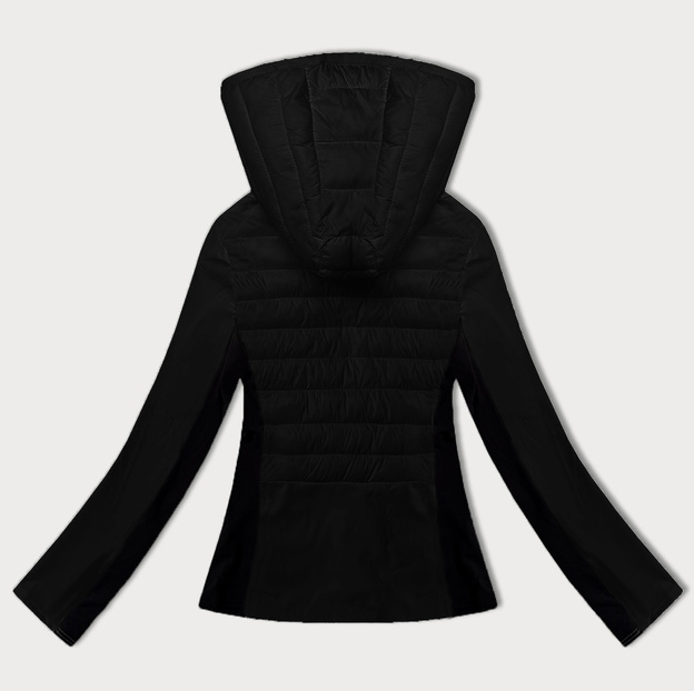 Kurtka damska z łączonych materiałów J Style czarna (16M9223-392)