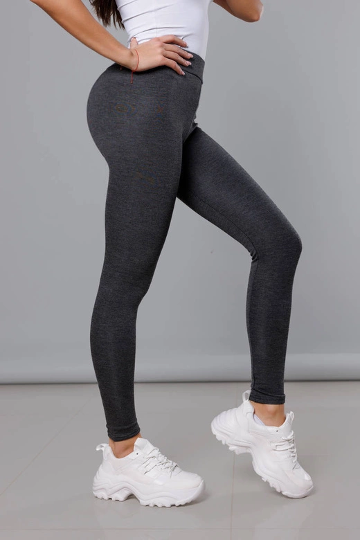 Grube bawełniane legginsy szary ciemny (YW01002-A2)
