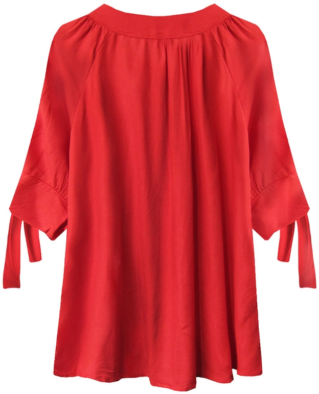 KRÓTKA BLUZKA Z GUZIKAMI CZERWONA (252ART)