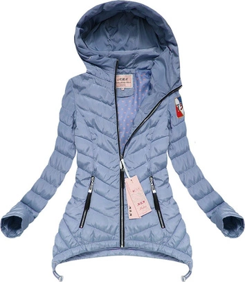 KURTKA Z WYDŁUŻONYMI BOKAMI NIEBIESKA (XW563X)