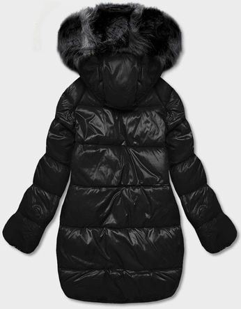 Dwustronna kurtka oversize szaro-czarna (h-1088-61)