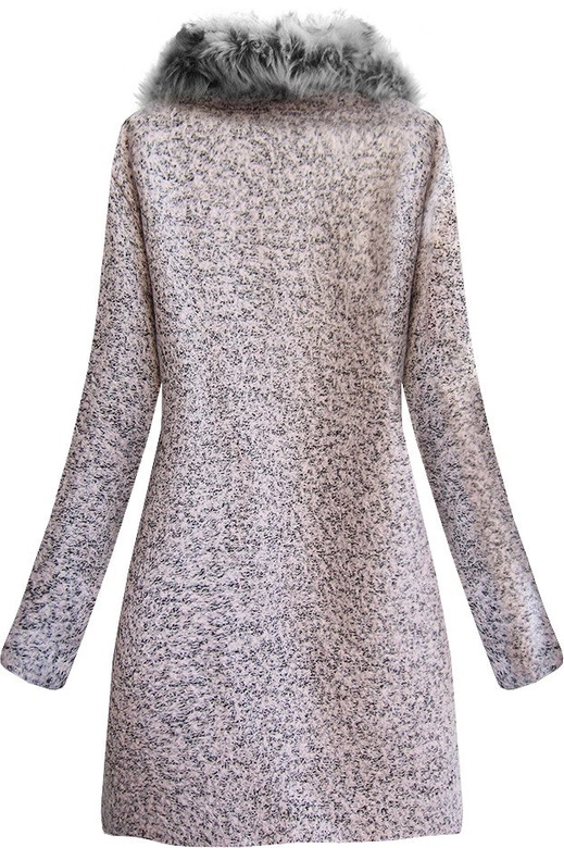 KRÓTKI PŁASZCZ ZE STÓJKĄ RÓŻOWY (536ART)