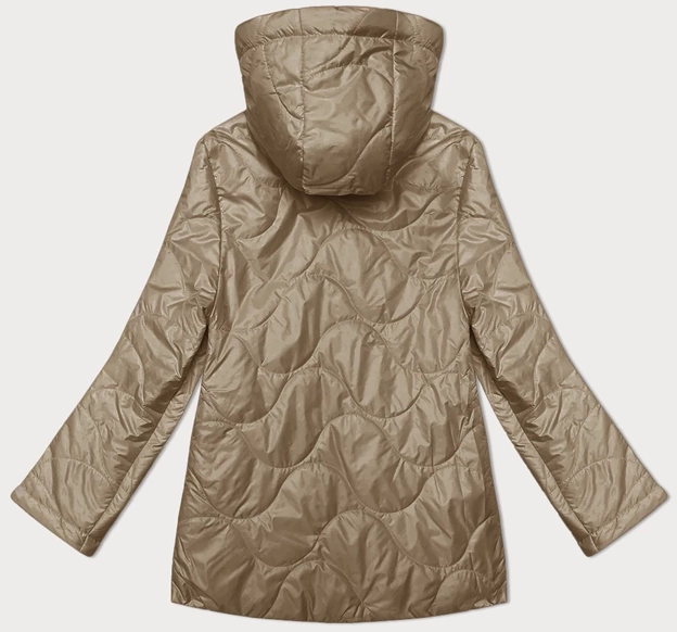 Lekko ocieplana pikowana kurtka damska S'West cappuccino (B8242-12)