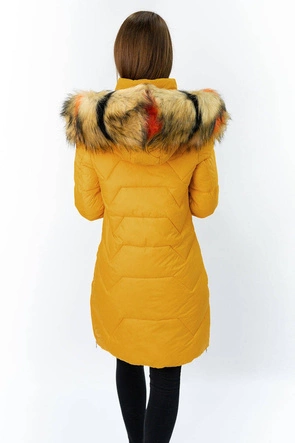 PIKOWANA KURTKA DAMSKA ŻÓŁTA (2013-1)