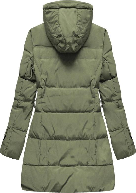 KURTKA Z KAPTUREM I KIESZENIAMI KHAKI (X1266X)