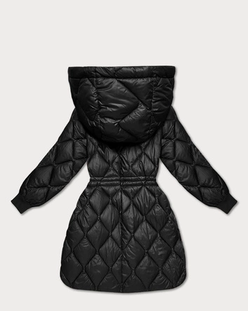 Obszerna zimowa kurtka damska oversize Minority czarna (M2-6518-1)