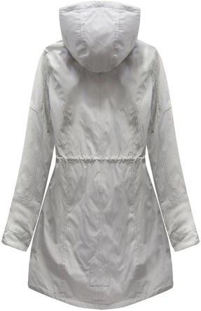 DWUSTRONNA PARKA Z KAPTUREM SZARA (W0232BIG)