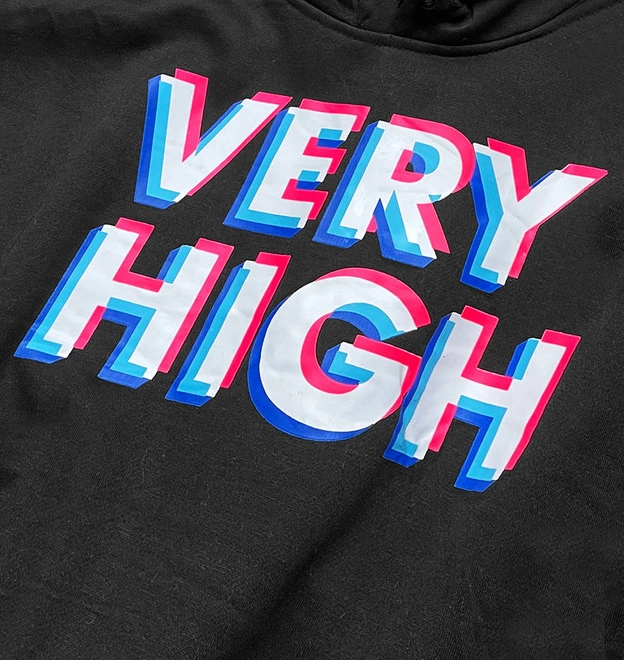 Bluza dresowa damska z nadrukiem czarna (26012)