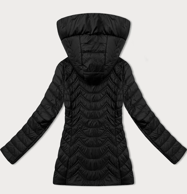 Prosta kurtka pikowana do bioder J Style czarna (16M9261-392)