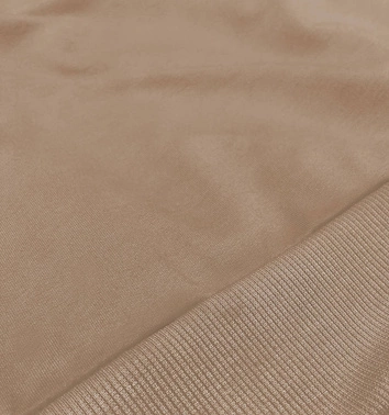 Cienka krótka bluza dresowa damska cappuccino (8B938-91)