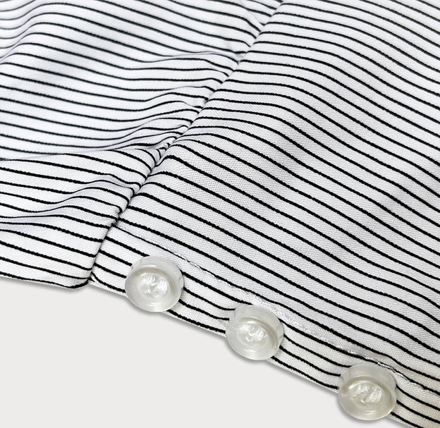 Bluzka z kołnierzykiem biała (SST2030D)