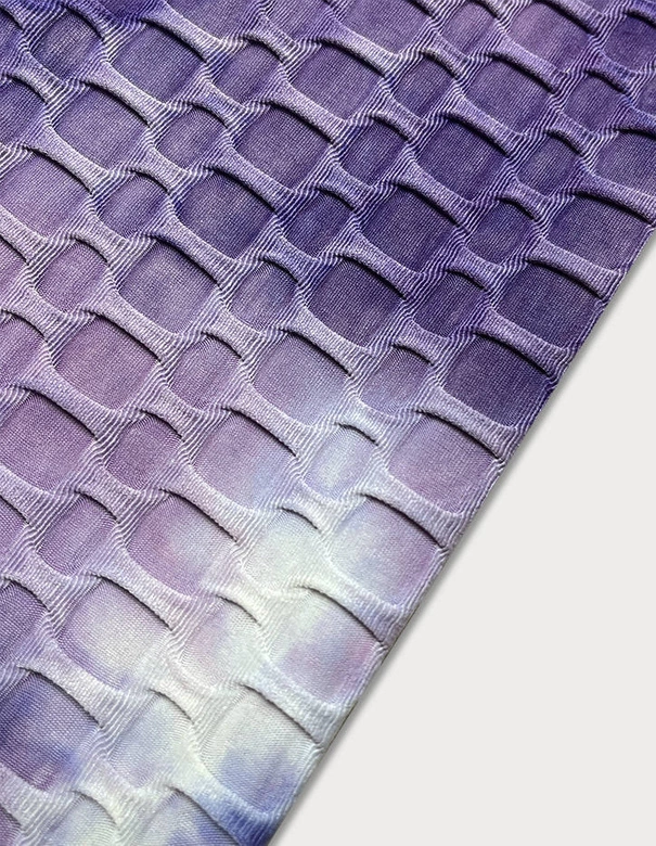 Legginsy z motywem tie dye fioletowe (YW88025)