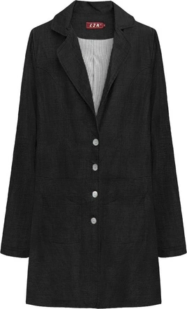 CIENKI PŁASZCZYK CZARNY (1295)