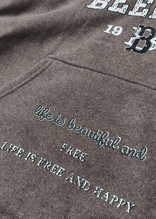 Polarowy dres damski brązowy (ZCH2210)