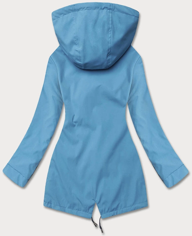 Cienka parka dwustronna damska granatowo-niebieska (16M9081-215)