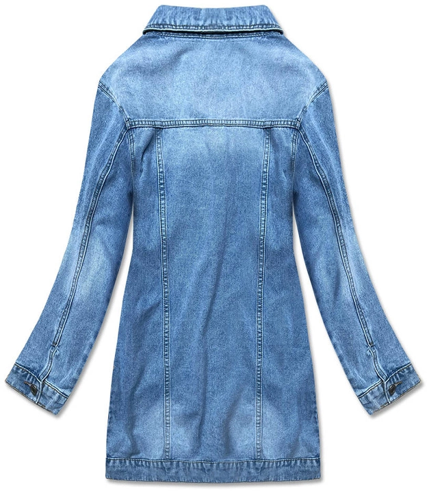 Długa katana jeansowa niebieska (pop7021-lk)