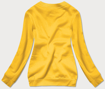 Bluza dresowa damska ze ściągaczami jasnożółta (W01-28)