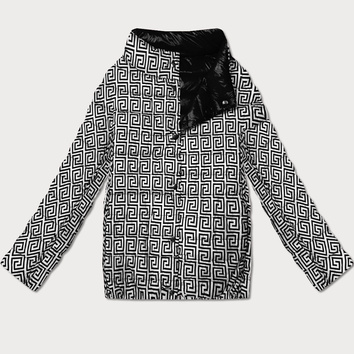 Lekko ocieplana dwustronna kurtka do bioder Goodlookin czarna (P21-7213/7212-1)