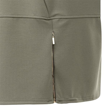 PROSTA SUKIENKA Z ZAMKIEM KHAKI (S36)