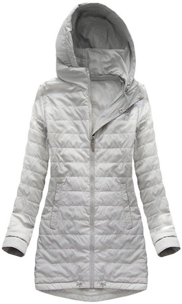 DWUSTRONNA PARKA Z KAPTUREM SZARA (W0232BIG)