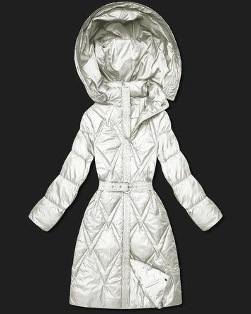 Pikowany płaszcz przejściowy z kapturem Goodlookin ecru (Y3-9215-12)