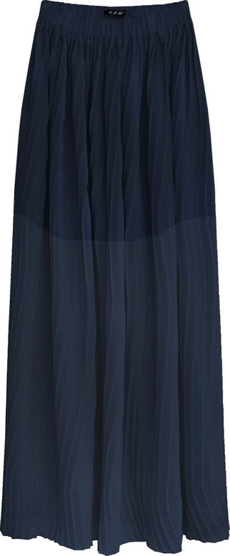 PLISOWANA SPÓDNICA MAXI GRANATOWA (9237)