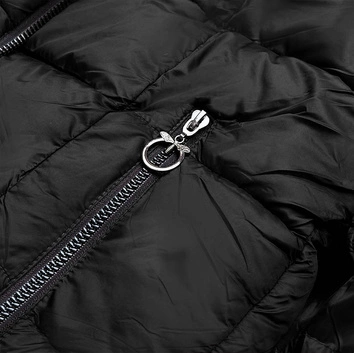 KRÓTKA DWUSTRONNA KURTKA DAMSKA ZIMOWA CZARNA (B9581-1)