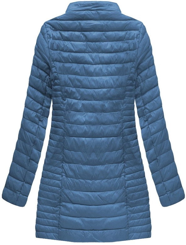 PIKOWANA KURTKA Z KAPTUREM NIEBIESKA (B1070-30)