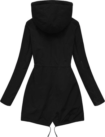 DWUSTRONNA PARKA Z KAPTUREM CZARNO-ŻÓŁTA (W304BIG)