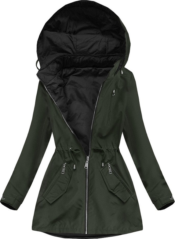 DWUSTRONNA PARKA Z KAPTUREM KHAKI (W645)
