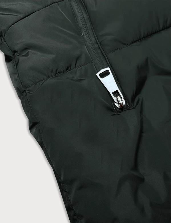 Asymetryczna kurtka damska army (2M-21113)