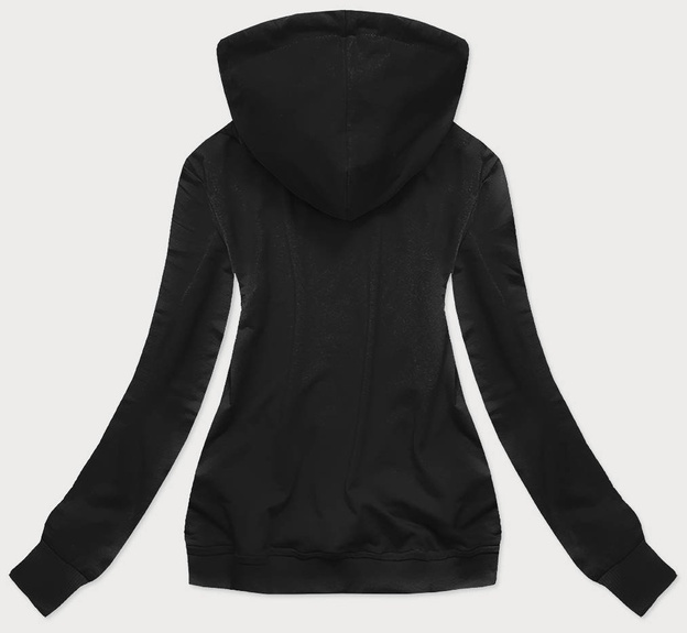 BLUZA DAMSKA Z KAPTUREM FLAMING CZARNA (N4594)
