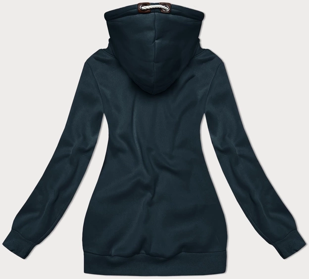 Gruba damska bluza w pasy morski-szary (2302)