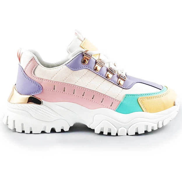 Kolorowe sneakersy damskie (ad-580)