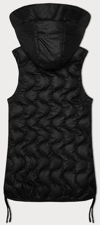Bezrękawnik damski z ozdobnym pikowaniem S'West czarny (B8338-1)
