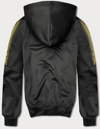 Męska bluza z kapturem czarna (8B1100-3)