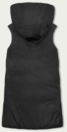 Dwustronny długi bezrękawnik damski granat-czarny (V723)