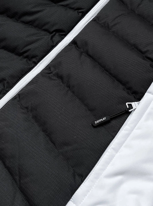 ZIMOWA KURTKA SPORTOWA DAMSKA Z KAPTUREM MIĘTOWO-CZARNA (B2378)